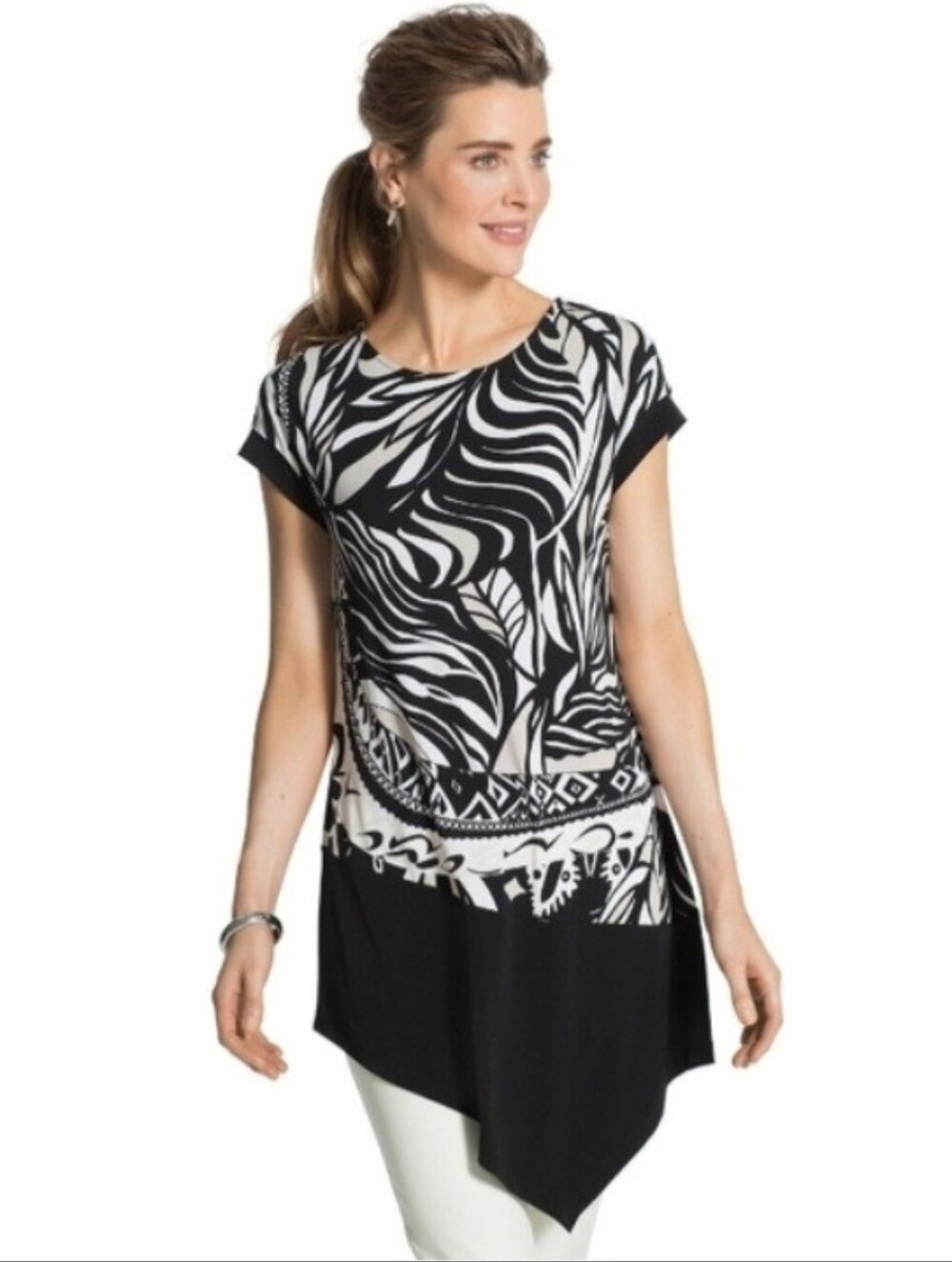 Chicos Tropical Safari Tunic